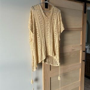 Cream Crochet Beach Cover Up